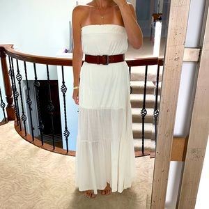 White theory maxi with belt